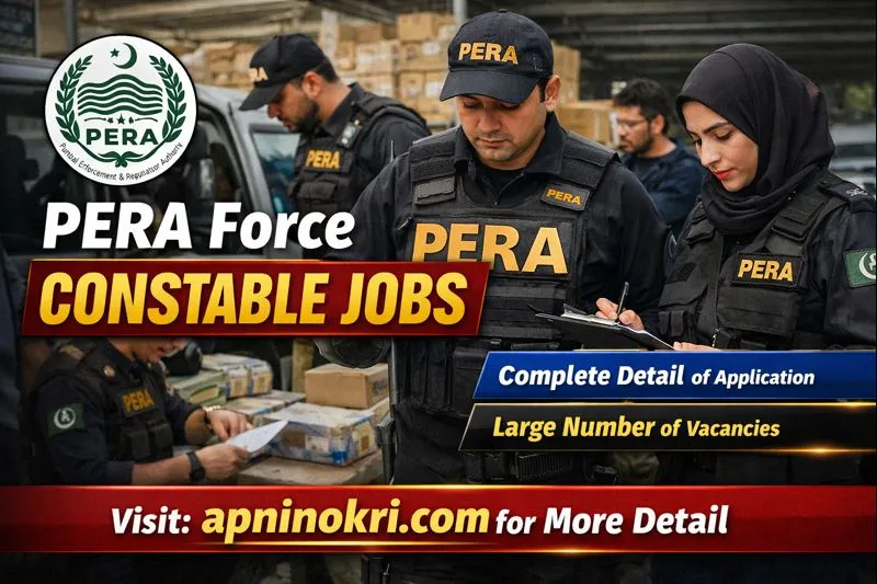 PERA Force Constable Jobs 2026 are officially announced in Punjab. All the talented, motivated, and interested candidates can apply for this job. This post of constable is announced for both male and females accross Punjab. Here first check the complete guidance and details about the eligibiliy criteria, application method and benefits of this job.
